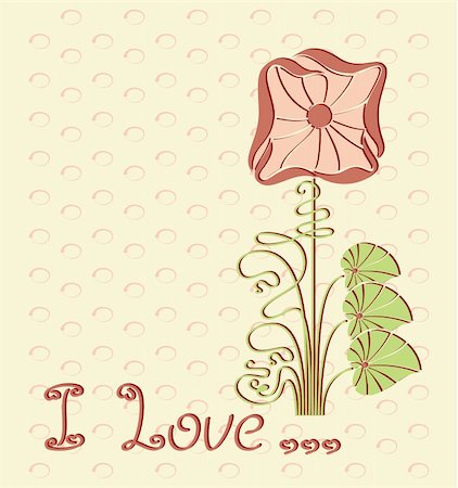 simsearch:400-04345175,k - Romantic vector floral Love background. Abstract flower Photographie de stock - Aubaine LD & Abonnement, Code: 400-05669967