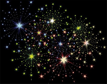 simsearch:400-06477770,k - Firework streaks in the night sky Photographie de stock - Aubaine LD & Abonnement, Code: 400-05663009