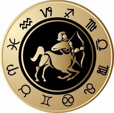 Vector Horoscope Sagittarius Photographie de stock - Aubaine LD & Abonnement, Code: 400-05663014