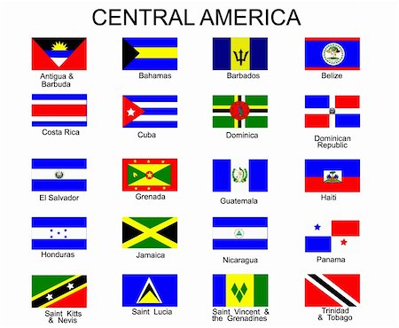 List of all flags of Central America  countries Foto de stock - Super Valor sin royalties y Suscripción, Código: 400-05663095