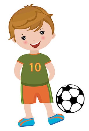 A cute character of a little  football player Stock Photo - Budget Royalty-Free & Subscription, Code: 400-05663649