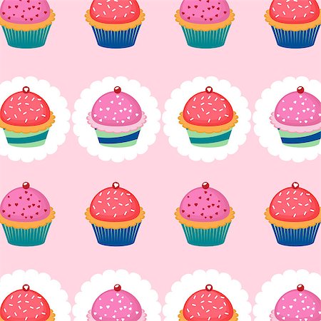 A background made of colorful cupcakes Stock Photo - Budget Royalty-Free & Subscription, Code: 400-05663653