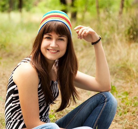 rastafarian - Young teen girl at the park. Stock Photo - Budget Royalty-Free & Subscription, Code: 400-05663716