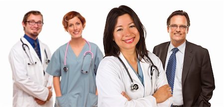 doctor office group - Group of Doctors or Nurses Isolated on a White Background. Stock Photo - Budget Royalty-Free & Subscription, Code: 400-05674180