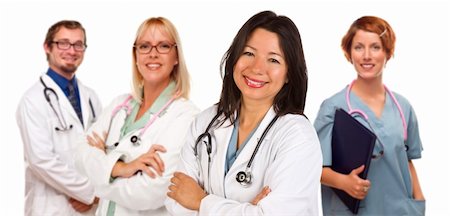 doctor office group - Group of Doctors or Nurses Isolated on a White Background. Stock Photo - Budget Royalty-Free & Subscription, Code: 400-05674182