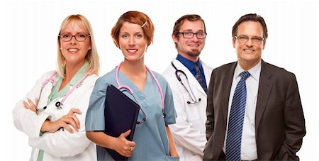 Group of Doctors or Nurses Isolated on a White Background. Stock Photo - Budget Royalty-Free & Subscription, Code: 400-05674183