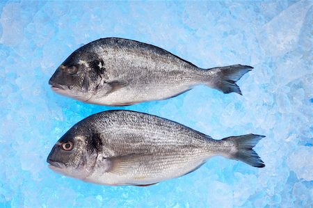 raw bream on crushed ice Stock Photo - Budget Royalty-Free & Subscription, Code: 400-05674323