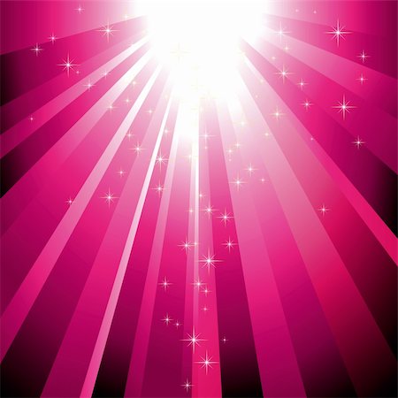 Sparkling stars descending on magenta light burst Stock Photo - Budget Royalty-Free & Subscription, Code: 400-05674334