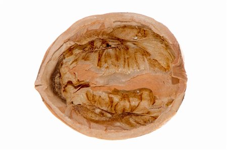 simsearch:400-05265990,k - Crack walnut isolated on a white background. Stock Photo - Budget Royalty-Free & Subscription, Code: 400-05674687