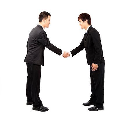 asian businessman hand shake and bow Stock Photo - Budget Royalty-Free & Subscription, Code: 400-05674816