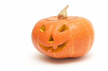 simsearch:400-04647487,k - orange pumpkin lantern isolated on white Fotografie stock - Microstock e Abbonamento, Codice: 400-05674941