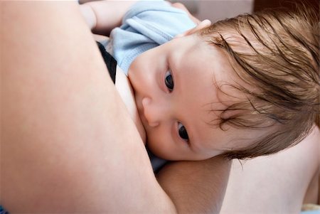 Newborn baby breast feeding breast Stock Photo - Budget Royalty-Free & Subscription, Code: 400-05675068