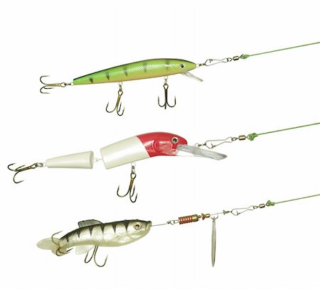 simsearch:400-04377726,k - three wobbler for fishing on white background Foto de stock - Super Valor sin royalties y Suscripción, Código: 400-05675104