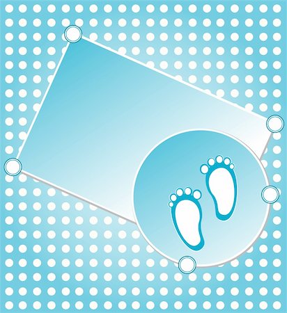 baby boy announcement greeting card. vector illustration Stock Photo - Budget Royalty-Free & Subscription, Code: 400-05675242