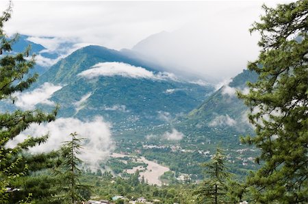 Fog in a valley with river between high mountains, North India,  Himalayan Stock Photo - Budget Royalty-Free & Subscription, Code: 400-05675345