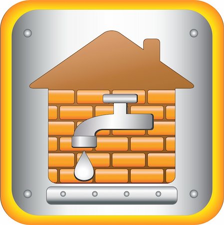 tap to the house and the bricks Stock Photo - Budget Royalty-Free & Subscription, Code: 400-05675340