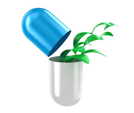 simsearch:400-08697202,k - Illustration of capsule with a green leaves inside Stock Photo - Budget Royalty-Free & Subscription, Code: 400-05675422