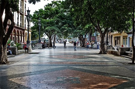 facade of colonial city - Street Scenes from old havana cuba Stock Photo - Budget Royalty-Free & Subscription, Code: 400-05675941