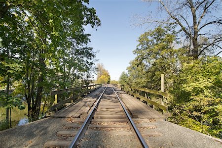 Train Track on Wooden Bridge over River in Oregon Stock Photo - Budget Royalty-Free & Subscription, Code: 400-05676663