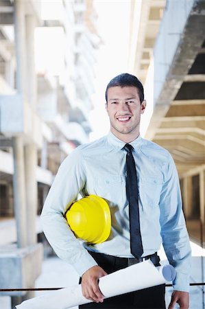 business man Architect engineer manager at construction site project Stock Photo - Budget Royalty-Free & Subscription, Code: 400-05676800