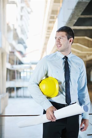business man Architect engineer manager at construction site project Stock Photo - Budget Royalty-Free & Subscription, Code: 400-05676801