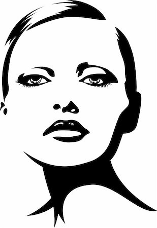 eye vector - glamour fashion woman illustration Stock Photo - Budget Royalty-Free & Subscription, Code: 400-05677148