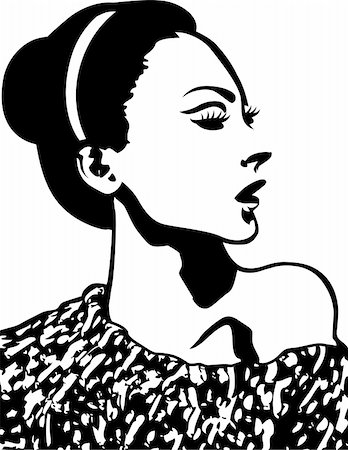 silhouette icon of beautiful woman - glamour fashion woman illustration Stock Photo - Budget Royalty-Free & Subscription, Code: 400-05677152