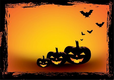 simsearch:400-04228432,k - Halloween vector poster with halloween pumpkins Foto de stock - Royalty-Free Super Valor e Assinatura, Número: 400-05677437