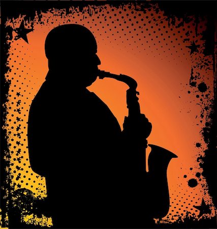 jazz musician background Stock Photo - Budget Royalty-Free & Subscription, Code: 400-05677581