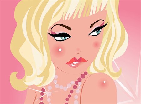 ptits_ptits (artist) - Glamour girl with diamonds. Vector illustration Photographie de stock - Aubaine LD & Abonnement, Code: 400-05677736