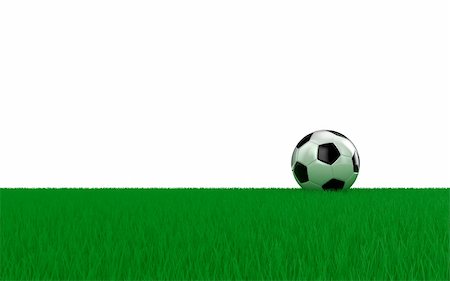 Ball for football on a green field with grass Stock Photo - Budget Royalty-Free & Subscription, Code: 400-05677744