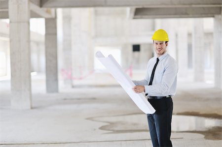 Construction Project business man Architect engineer manager at construction site Stock Photo - Budget Royalty-Free & Subscription, Code: 400-05677976