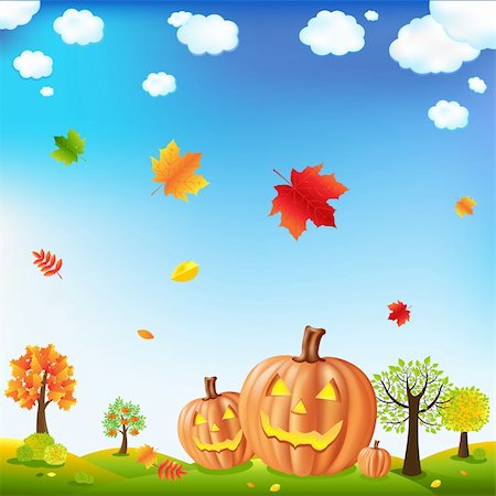 Halloween Card, Vector Illustration Stock Photo - Budget Royalty-Free & Subscription, Code: 400-05678879