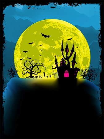 Spooky halloween background. EPS 8 vector file included Stock Photo - Budget Royalty-Free & Subscription, Code: 400-05679014