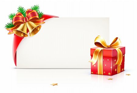 Vector illustration of shiny red gift ribbon wrapped around a rectangle like a present or letter with Christmas elements Stock Photo - Budget Royalty-Free & Subscription, Code: 400-05679146