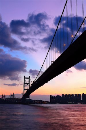 simsearch:400-04230936,k - traffic highway bridge at night in hong kong Stock Photo - Budget Royalty-Free & Subscription, Code: 400-05679443