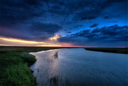 simsearch:400-05271777,k - Wood River Saskatchewan Canada sunset colors Stock Photo - Budget Royalty-Free & Subscription, Code: 400-05679707