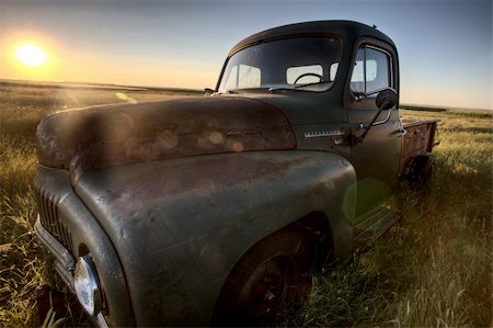 Vintage Farm Trucks Saskatchewan Canada weathered and old Stock Photo - Budget Royalty-Free & Subscription, Code: 400-05679789
