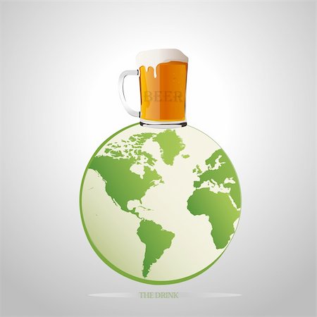 frothy head - the best beer on earth vector illustration Foto de stock - Super Valor sin royalties y Suscripción, Código: 400-05670135