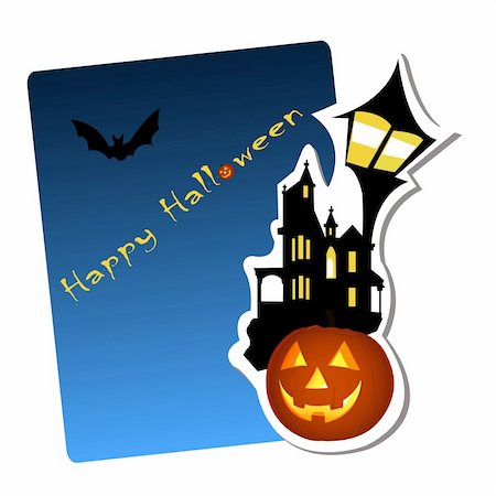 halloween background vector illustration Stock Photo - Budget Royalty-Free & Subscription, Code: 400-05670138