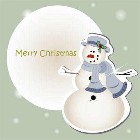 simsearch:400-04771465,k - christmas snowman vector illustration Stock Photo - Budget Royalty-Free & Subscription, Code: 400-05670144