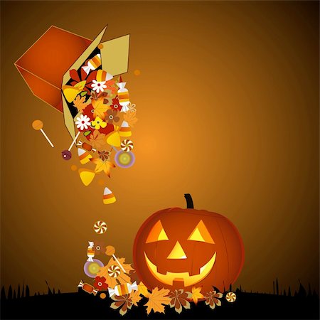 simsearch:400-07103646,k - halloween background vector illustration Stock Photo - Budget Royalty-Free & Subscription, Code: 400-05670141