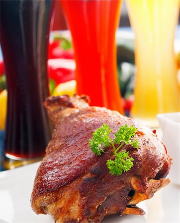 simsearch:400-04617865,k - original German BBQ pork  knuckle served with mashed potatoes and  sauerkraut ,with selection of beers and fresh vegetables on background,MORE DELICIOUS FOOD ON PORTFOLIO Stock Photo - Budget Royalty-Free & Subscription, Code: 400-05670315