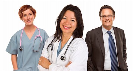 Group of Doctors or Nurses Isolated on a White Background. Stock Photo - Budget Royalty-Free & Subscription, Code: 400-05670816