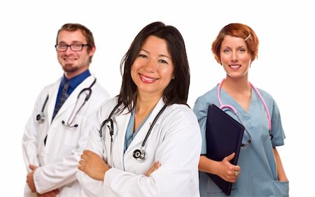 Group of Doctors or Nurses Isolated on a White Background. Stock Photo - Budget Royalty-Free & Subscription, Code: 400-05670818