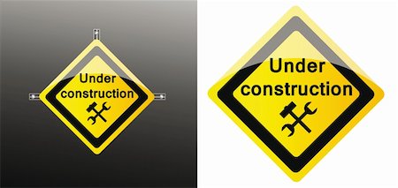 service construction - vector web icon of site under construction isolated over background Stock Photo - Budget Royalty-Free & Subscription, Code: 400-05670828