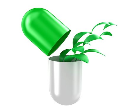 simsearch:400-08697202,k - Illustration of capsule with a green leaves inside Stock Photo - Budget Royalty-Free & Subscription, Code: 400-05670940