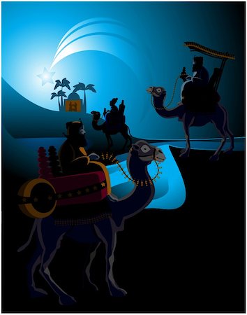 pictures of black family celebrating christmas - The three wise men and the child Jesus. Stock Photo - Budget Royalty-Free & Subscription, Code: 400-05670961