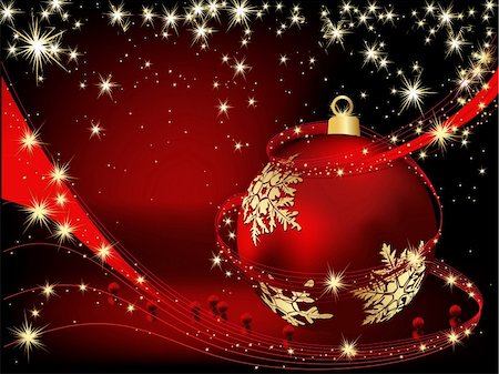 Merry Christmas  background gold and red Stockbilder - Microstock & Abonnement, Bildnummer: 400-05670997