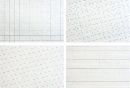 lined and squared paper texture set Stock Photo - Budget Royalty-Free & Subscription, Code: 400-05671281